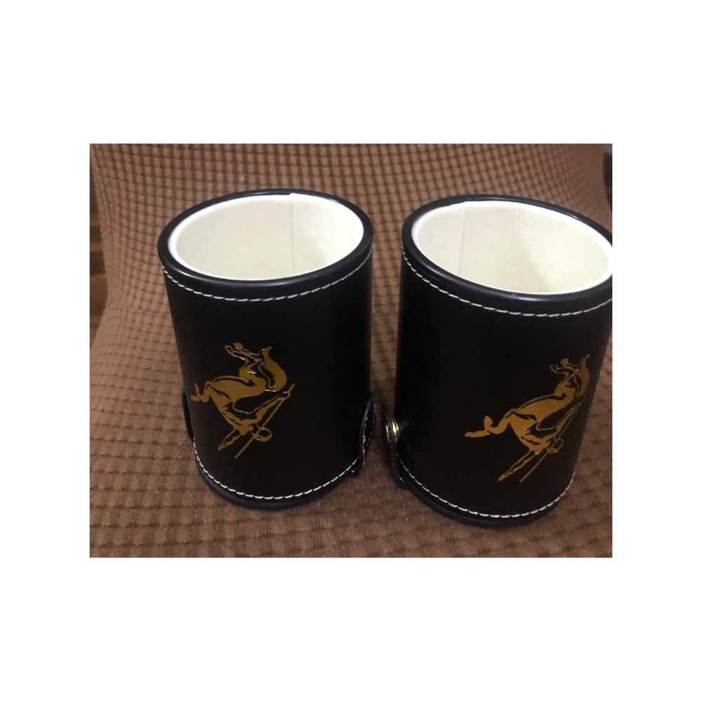 New leather dice cup